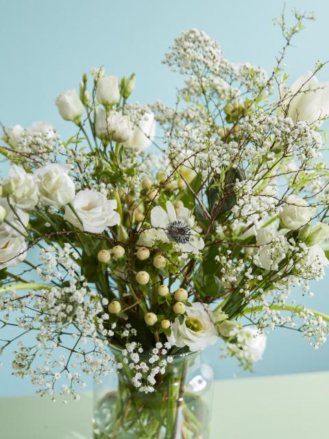 wit boeket | witte bloemen | witte tulp | witte anemoon