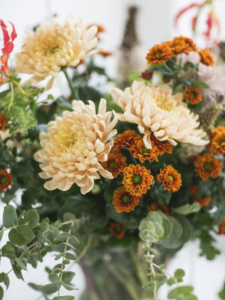 boeket met chrysant | chrysantenboeket